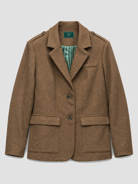 Blazer Solène de espiga marrón — foto de producto