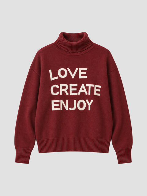Jersey LOVE CREATE ENJOY granate — producto