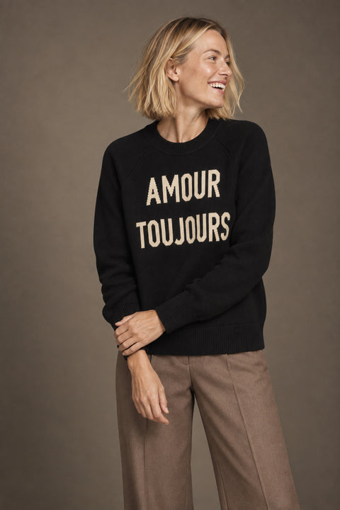 Jersey AMOUR TOUJOURS negro — lookbook