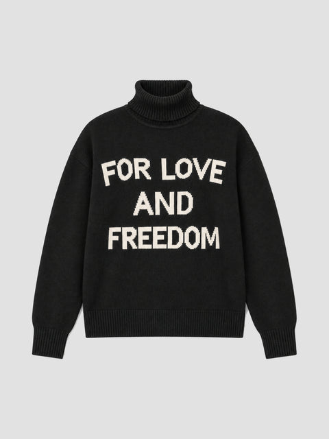Jersey FOR LOVE AND FREEDOM negro — producto
