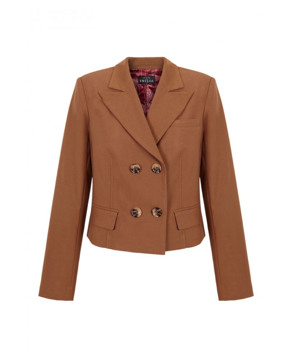 Blazer corta camel