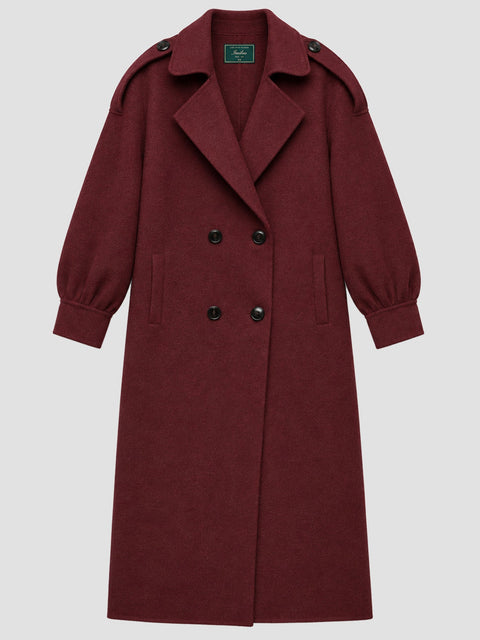 Abrigo largo Colette granate — foto de producto