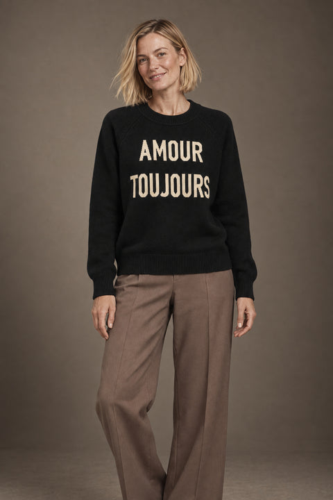 Jersey AMOUR TOUJOURS negro — lookbook