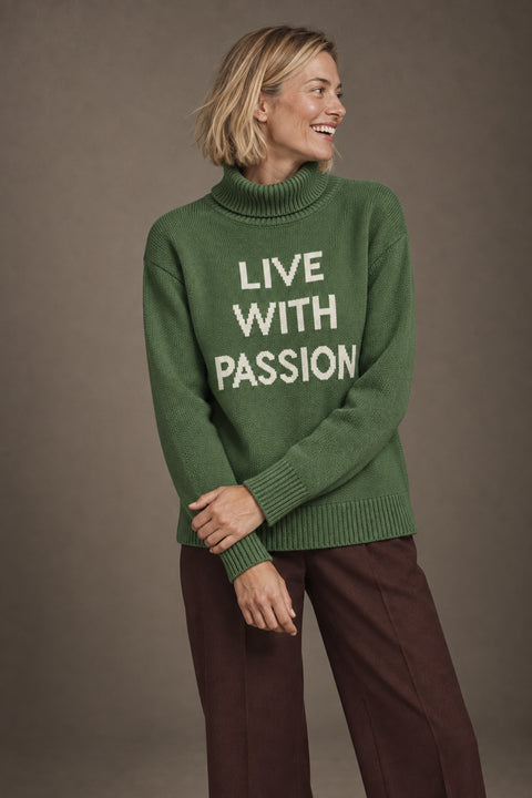 Jersey LIVE WITH PASSION verde — lookbook