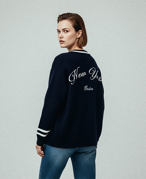 Cardigan azul “NEW YORK”