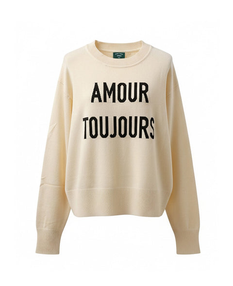 Jersey punto fino “AMOUR TOUJOURS”