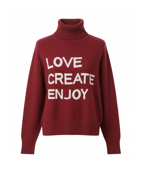 Jersey punto "Love, Create, Enjoy"